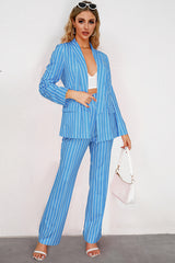 BEAUTIFUL I AM Striped Long Sleeve Top and Pants Set