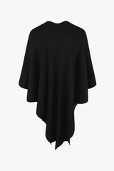 BEAUTIFUL I AM Surplice Neck Pom-Pom Trim Poncho