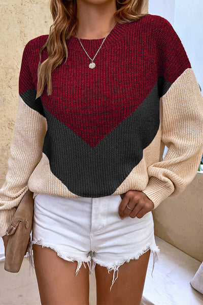 BEAUTIFUL I AM Round Neck Dropped Shoulder Sweater