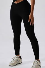 BEAUTIFUL I AM Wide Waistband Slim Fit Back Pocket Sports Leggings Active Wear