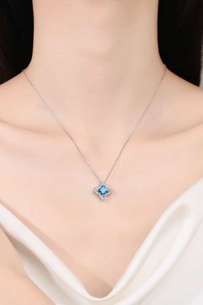 BEAUTIFUL I AM 1 Carat Moissanite Jewelry Floral Pendant Necklace