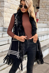 BEAUTIFUL I AM Sleeveless Fringe Detail Cardigan