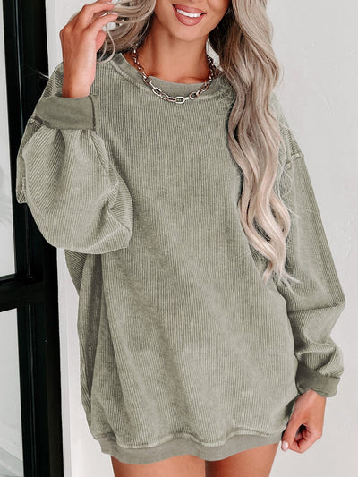 BEAUTIFUL I AM Round Neck Dropped Shoulder Sweatshirt