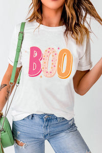 BEAUTIFUL I AM Round Neck Short Sleeve BOO Graphic T-Shirt