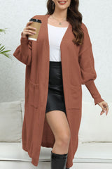 BEAUTIFUL I AM Open Front Dropped Shoulder Cardigan