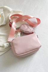 BEAUTIFUL I AM PU Leather Shoulder Bag with Small Purse