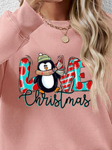 BEAUTIFUL I AM LIVE CHRISTMAS Drop Shoulder Round Neck Sweatshirt