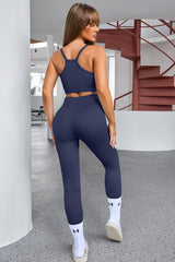 BEAUTIFUL I AM Tank Cropped Active Wear Top and Pants Set