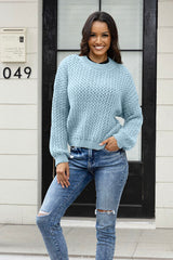 BEAUTIFUL I AM Round Neck Long Sleeve Sweater