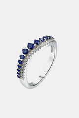 BEAUTIFUL I AM Jewelry Lab-Grown Sapphire 925 Sterling Silver Rings