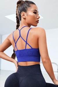 BEAUTIFUL I AM Strappy Scoop Neck Sports Bra