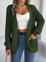 BEAUTIFUL I AM Open Front Long Sleeve Cardigan with Pockets