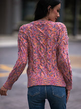 BEAUTIFUL I AM Cable-Knit Round Neck Sweater