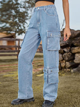 BEAUTIFUL I AM Straight Leg Cargo Jeans