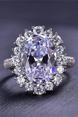 BEAUTIFUL I AM 8 Carat Oval Moissanite Jewelry Ring