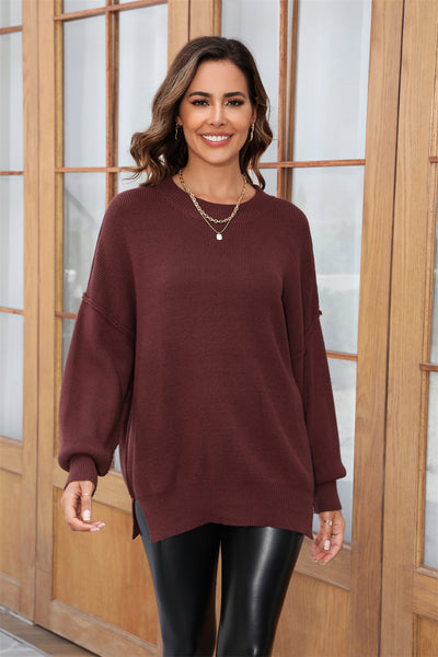 BEAUTIFUL I AM Round Neck Long Sleeve Sweater