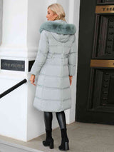 BEAUTIFUL I AM Longline Hooded Winter Coat Jacket with Pockets