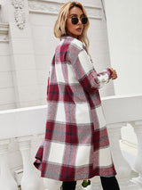 BEAUTIFUL I AM Plaid Longline Shirt Jacket