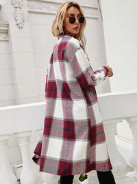 BEAUTIFUL I AM Plaid Longline Shirt Jacket