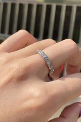 BEAUTIFUL I AM Shiny 3 Carat Moissanite Jewelry Platinum-Plated Ring