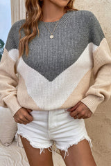 BEAUTIFUL I AM Round Neck Dropped Shoulder Sweater