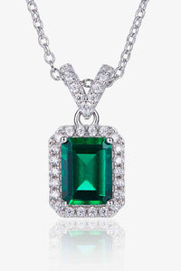 BEAUTIFUL I AM Adored 1.25 Carat Lab-Grown Emerald Pendant Jewelry Necklace