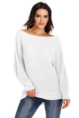 BEAUTIFUL I AM One Shoulder Dolman Sleeve Sweater