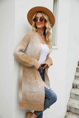 BEAUTIFUL I AM Gradient Open Front Cardigan