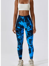 BEAUTIFUL I AM Tie Dye Wide Waistband Active Leggings Active Wear