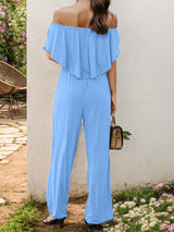 BEAUTIFUL I AM Off-Shoulder Wide Leg Pants Jumpsuit