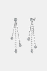 BEAUTIFUL I AM 1.2 Carat Moissanite Jewelry Layered Chain Earrings