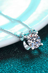 BEAUTIFUL I AM 1 Carat Moissanite Jewelry 925 Sterling Silver Chain Necklace