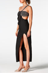 BEAUTIFUL I AM One-Shoulder Cutout Split Dress