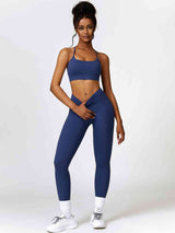 BEAUTIFUL I AM Sport Bra and Leggings Active Wear Set