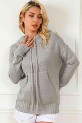 BEAUTIFUL I AM Drawstring Hooded Sweater with Pocket