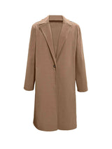 BEAUTIFUL I AM Collared Neck Button Up Long Sleeve Jacket Coat