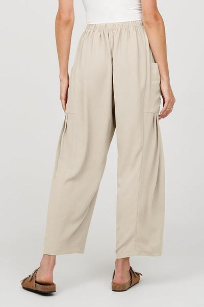 BEAUTIFUL I AM Drawstring Pocketed Wide Leg Pants