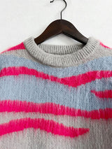 BEAUTIFUL I AM Color Block Round Neck Sweater