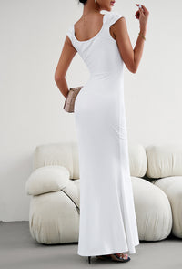 BEAUTIFUL I AM Cap Sleeve Scoop Neck Maxi Dress