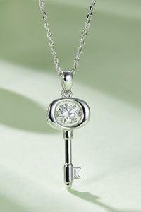 BEAUTIFUL I AM Moissanite Jewelry Key Pendant Necklace