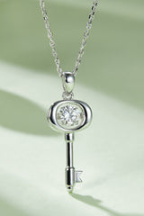 BEAUTIFUL I AM Moissanite Jewelry Key Pendant Necklace