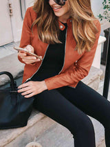 BEAUTIFUL I AM Mock Neck Zip Up Jacket