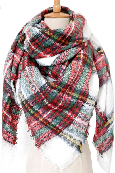 BEAUTIFUL I AM Plaid Imitation Cashmere Scarf