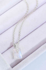 BEAUTIFUL I AM 925 Sterling Silver Jewelry Natural Moonstone Pendant Necklace