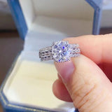 BEAUTIFUL I AM 2 Carat Moissanite 925 Sterling Silver Ring Jewelry