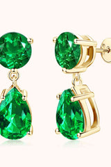 BEAUTIFUL I AM Lab-Grown Emerald Jewelry Drop Earrings