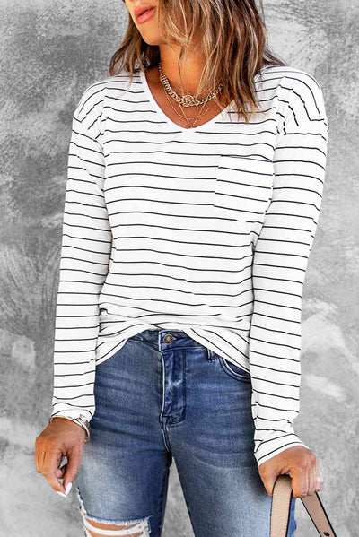 BEAUTIFUL I AM Striped Long Sleeve T-Shirt