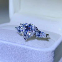 BEAUTIFUL I AM 3 Carat Moissanite 925 Sterling Silver Jewelry Ring