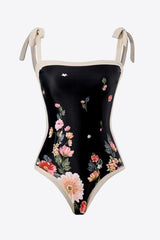 BEAUTIFUL I AM Floral Tie-Shoulder Two-Piece Swim Set