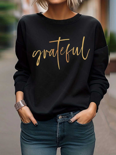 BEAUTIFUL I AM GRATEFUL Round Neck Sweatshirt